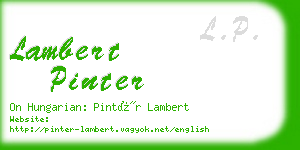 lambert pinter business card